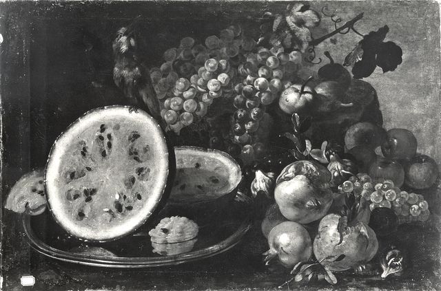 Fototeca del Polo museale della Campania — G. Recco (Attr.) Natura morta (frutta) — insieme